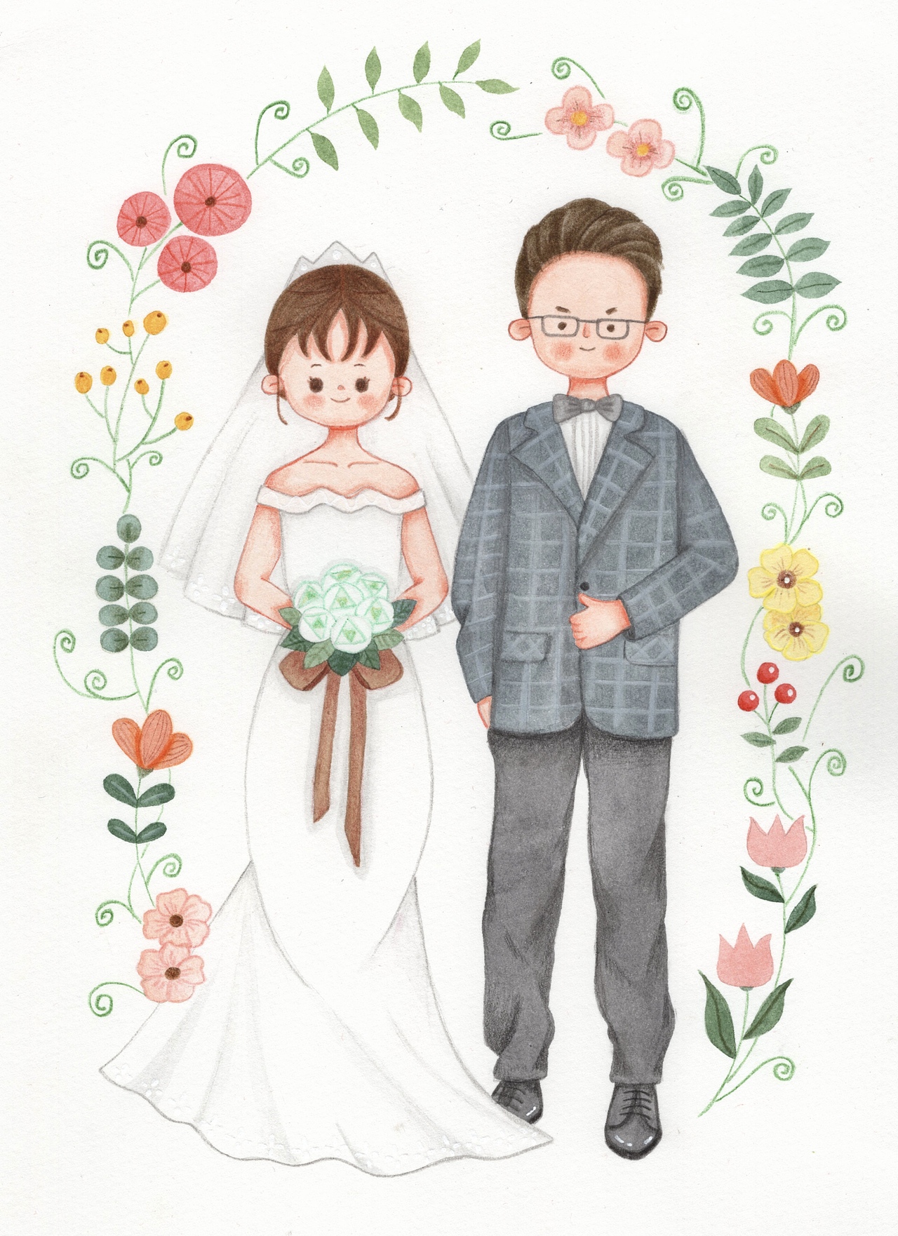 水彩+彩铅｜凑个九宫格（图ZMjU0MDM2OTE2） - 创作习作 - 站酷设计师yuuyake原创素材 - 站酷ZCOOL