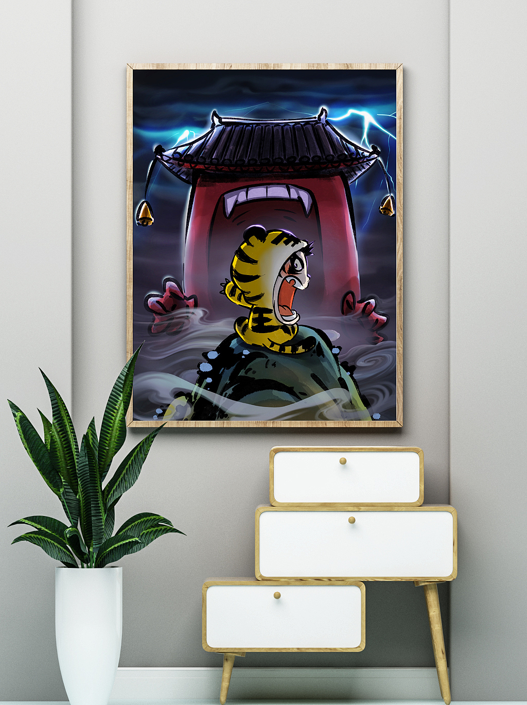 《虎斗奴門》（圖ZMjc4MjIzNzQw） - 商業(yè)插畫 - 站酷設計師嗱棵樹原創(chuàng)素材 - 站酷ZCOOL