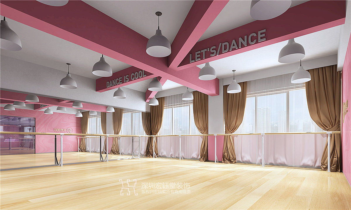 郑州亚楠舞蹈培训学校装修设计方案（图ZMTkyMzYzNjQ0） - 家装设计 - 站酷设计师郑州培训机构装修原创素材 - 站酷ZCOOL