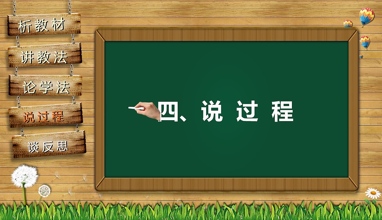 创意黑板讲台教师说课PPT模板