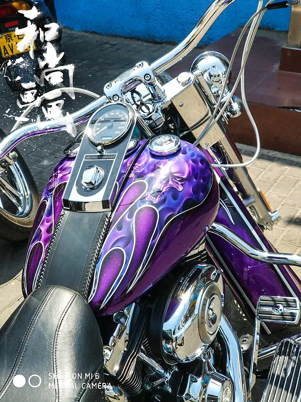 原创作品手工艺手办/模玩涂装哈雷喷笔彩绘头盔彩绘涂装完成