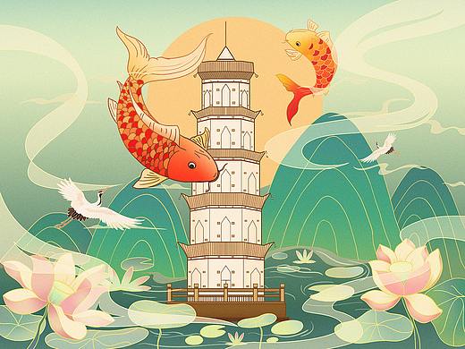 国潮插画包装练习