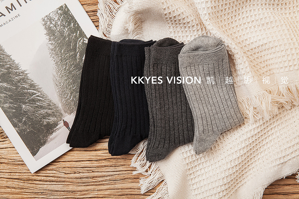 冬季堆堆袜 女士棉袜 静物拍摄 产品摄影 日系复古