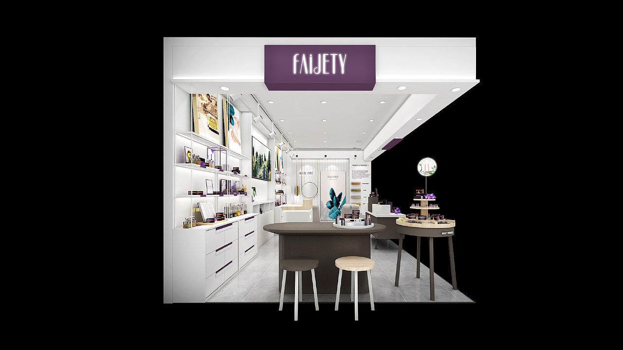化妆品Si设计 | 专卖店设计 | FAIJETY（图ZMTk5MTI0NzY4） - 商业空间设计 - 站酷设计师華麗時代品牌設計原创素材 - 站酷ZCOOL