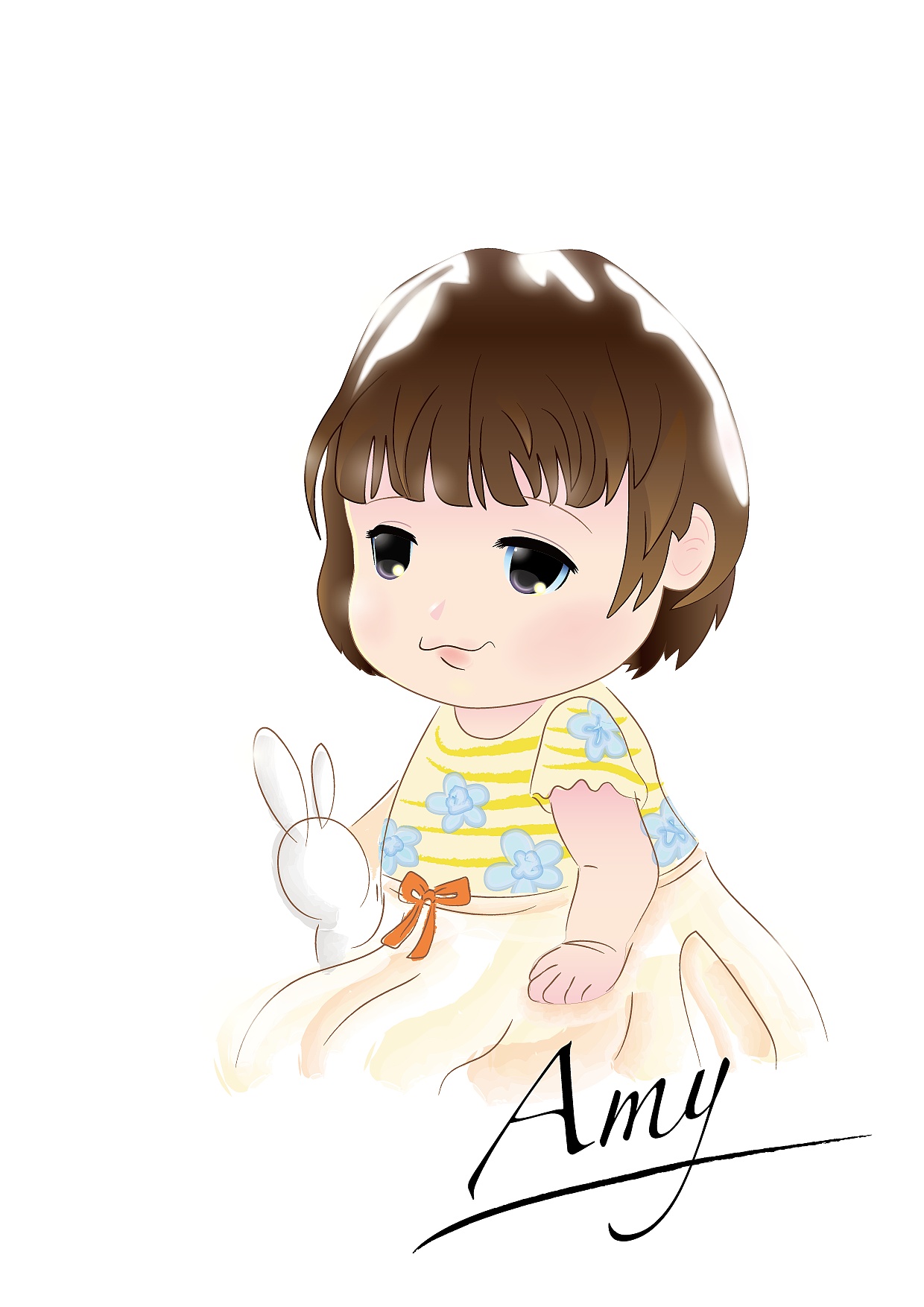 给侄女画的卡通化人像|动漫|单幅漫画|孽空 - 原创作品 - 站酷 (zcool