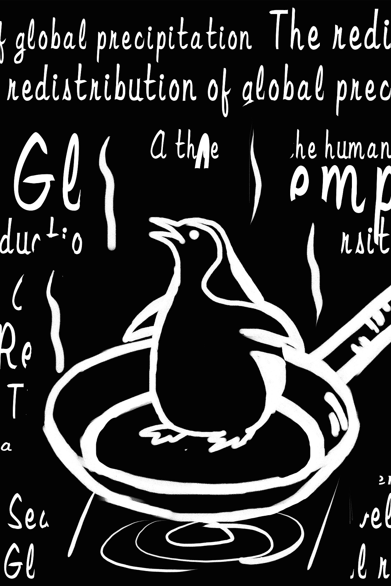 全球变暖手绘公益海报