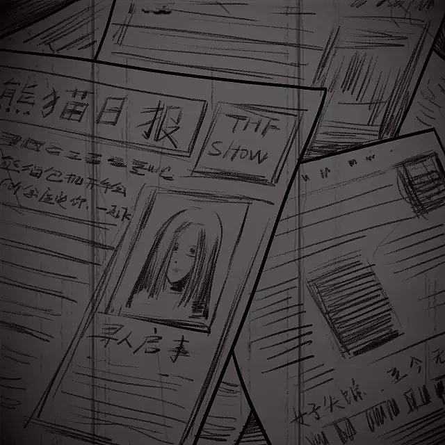 熊猫怪谈丨天花板上的女人（图ZNTIwMjI5NDQ=） - 艺术插画 - 站酷设计师熊猫窝原创素材 - 站酷ZCOOL