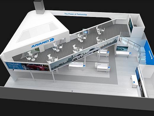 美博会汽车展食品展机械展建博展会展台展位效果图设计