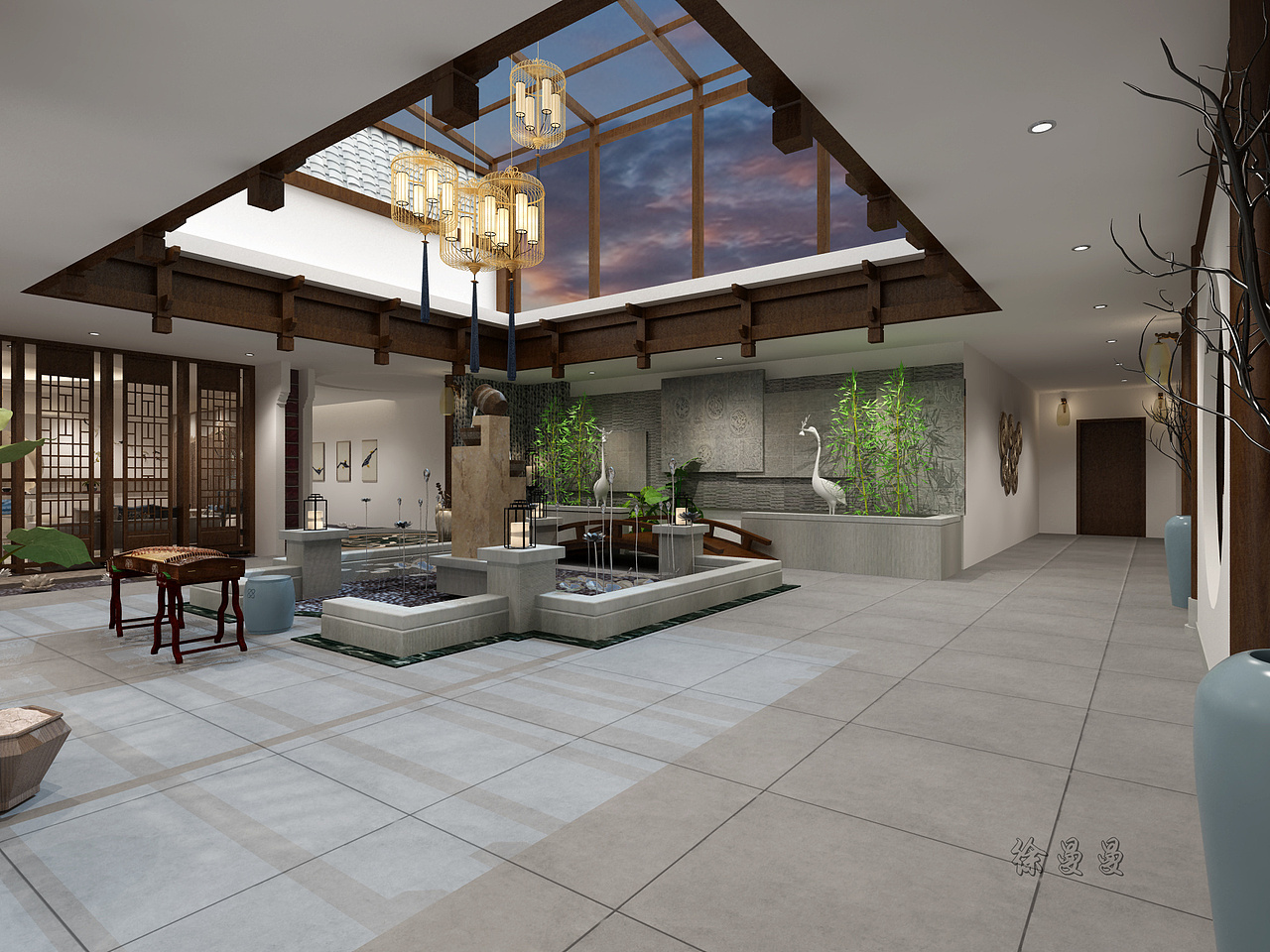 纯净、舒适、静谧的东方诗意——中式会所设计