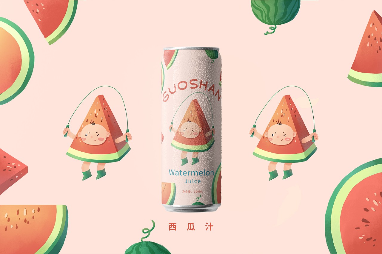 果汁饮料包装插画