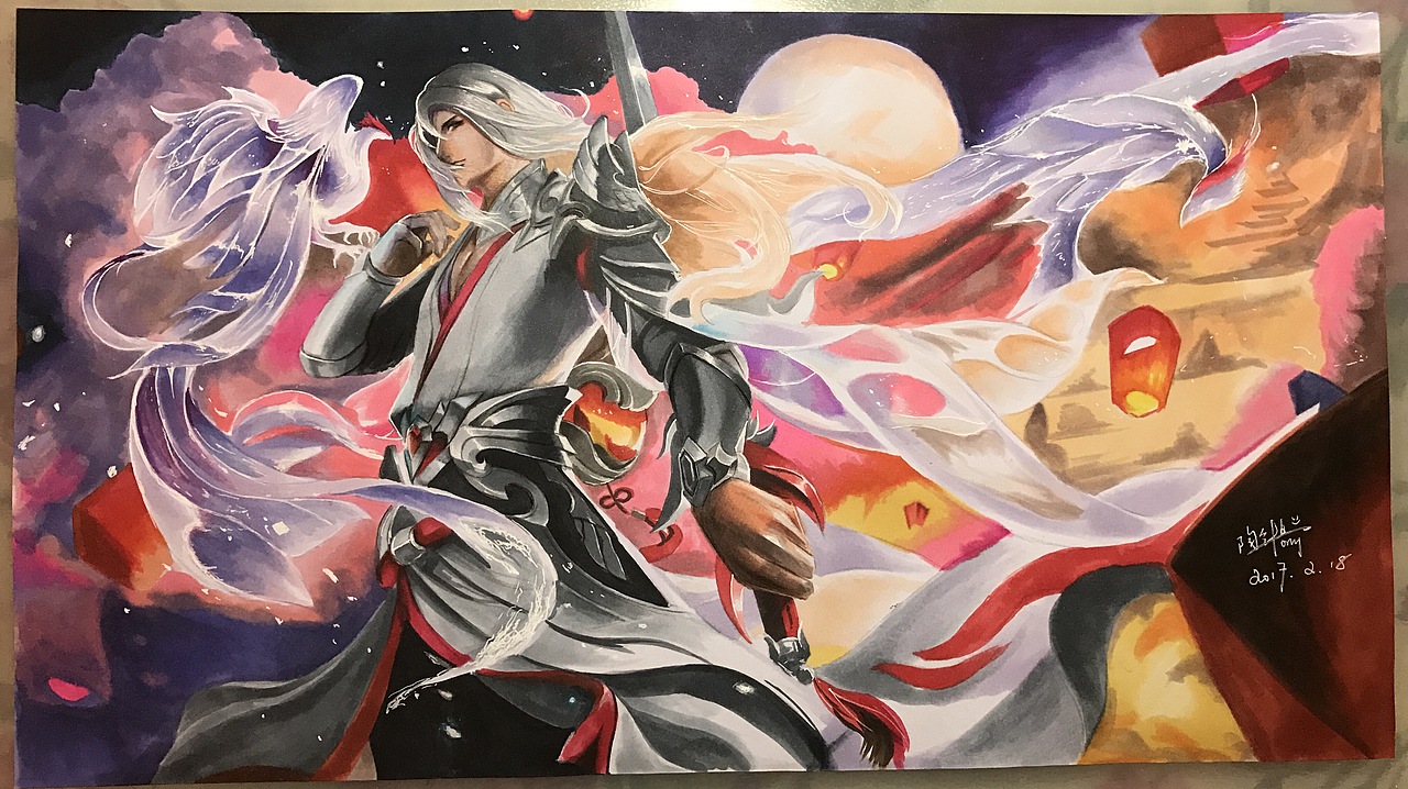 王者荣耀手绘李白凤求凰被废弃皮肤