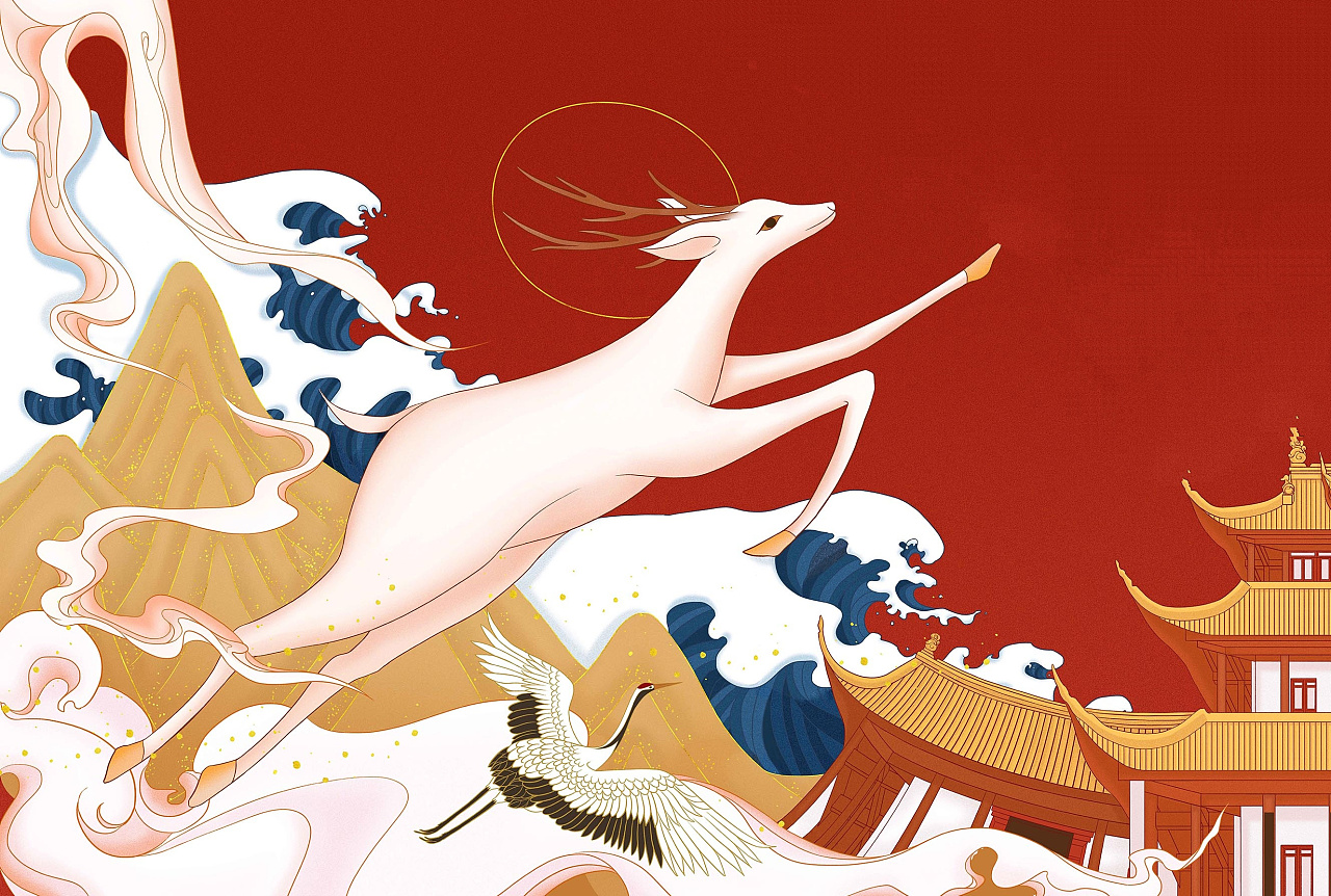 神鹿|插画|商业插画|妖儿13 - 原创作品 - 站酷 (zcool)