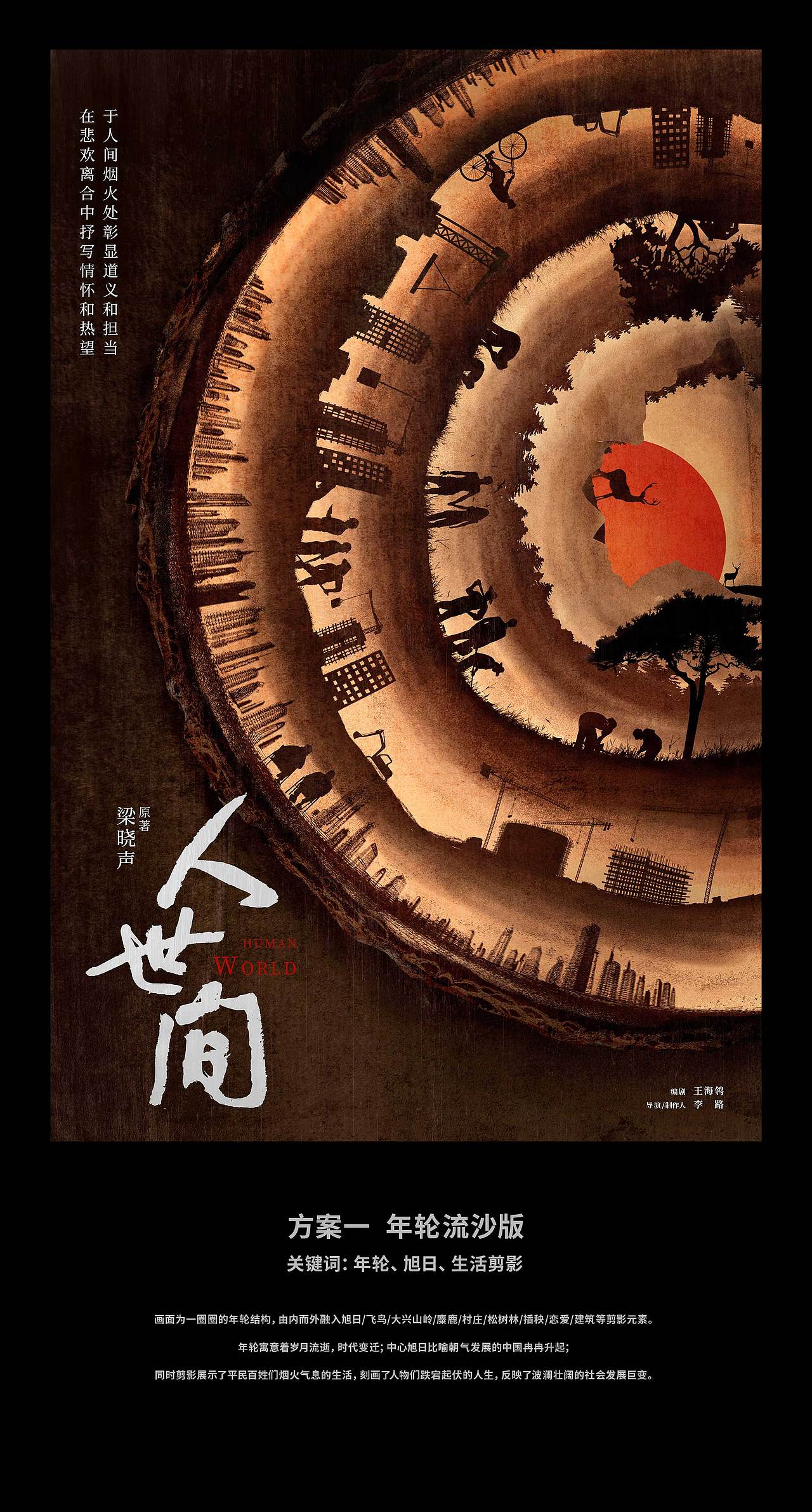 海报设计 — 《人世间》概念海报飞机稿