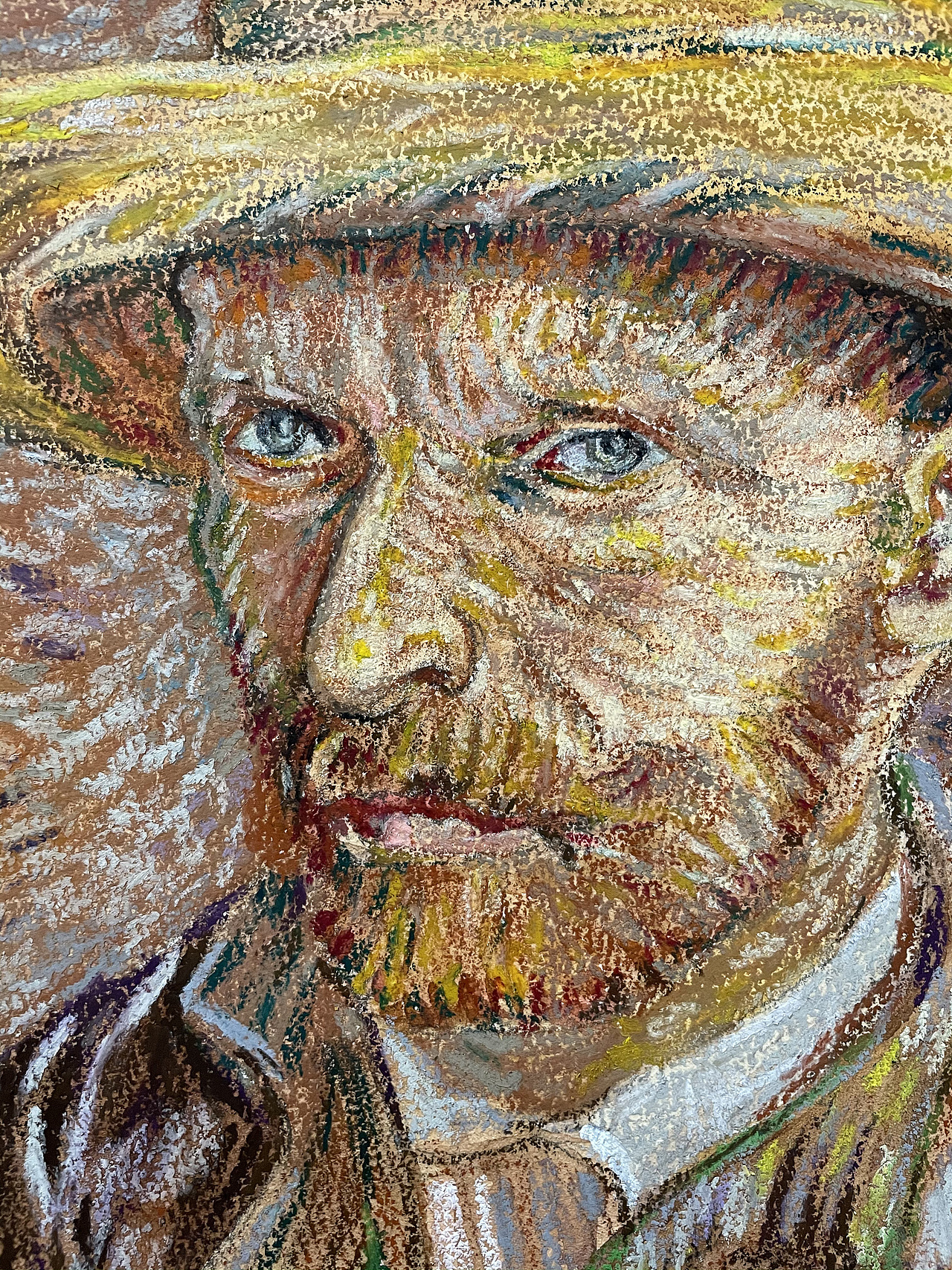 油畫(huà)棒臨摹梵高自畫(huà)像過(guò)程分享（圖ZMjM4NDg4Njgw） - 繪畫(huà) - 站酷設(shè)計(jì)師慕漁藝術(shù)原創(chuàng)素材 - 站酷ZCOOL