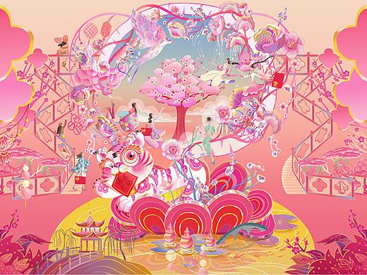 《嘉里春晓》嘉里中心kv插画合作