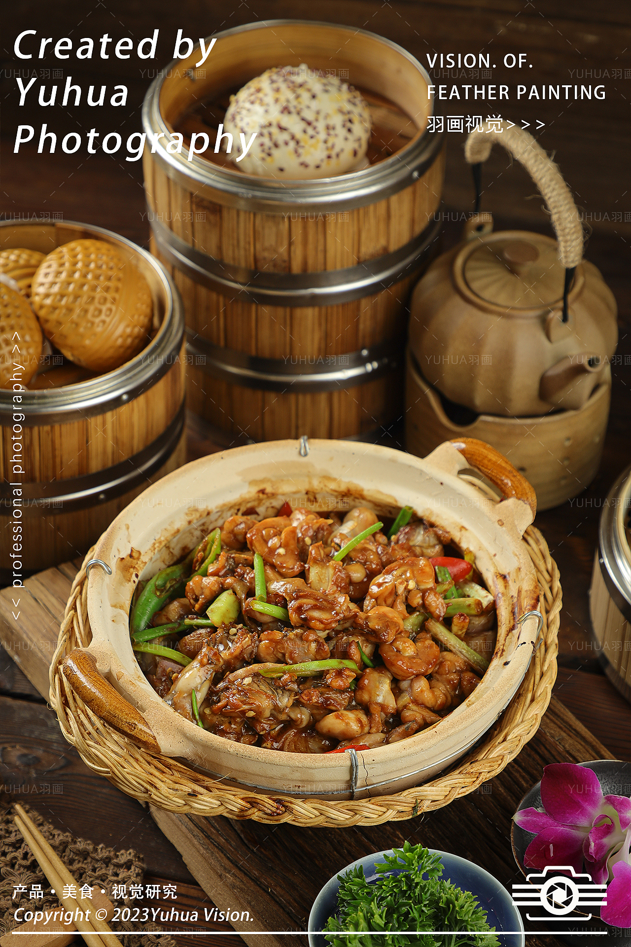 粤菜 港式餐厅 广东菜 中餐 煲仔饭 烧腊 烤乳鸽 生腌（图ZMzUwODA4MDg0） - 美食摄影 - 站酷设计师YUHUA羽画原创素材 - 站酷ZCOOL