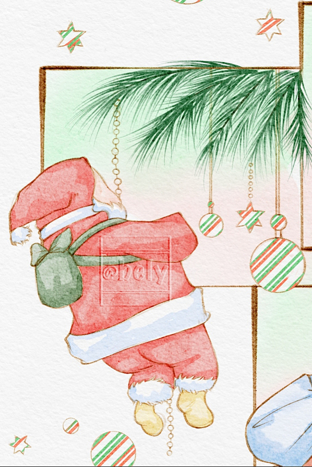 procreate分镜插画|圣诞节快乐🎅🎄