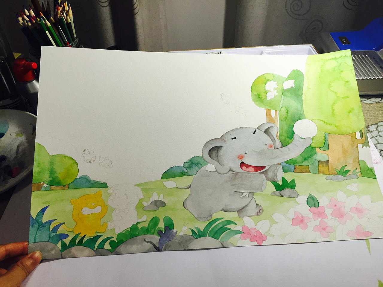 画着画着又忘记拍了。