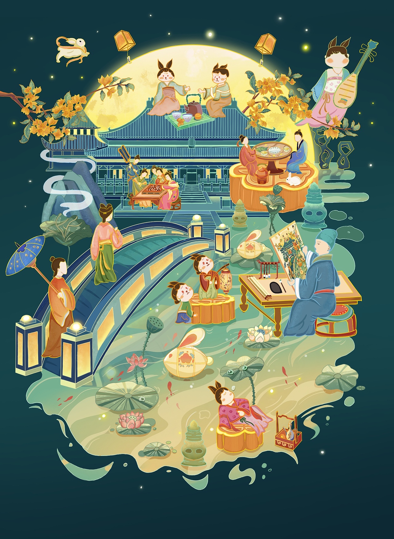 中秋/月下圆满•家在眼前