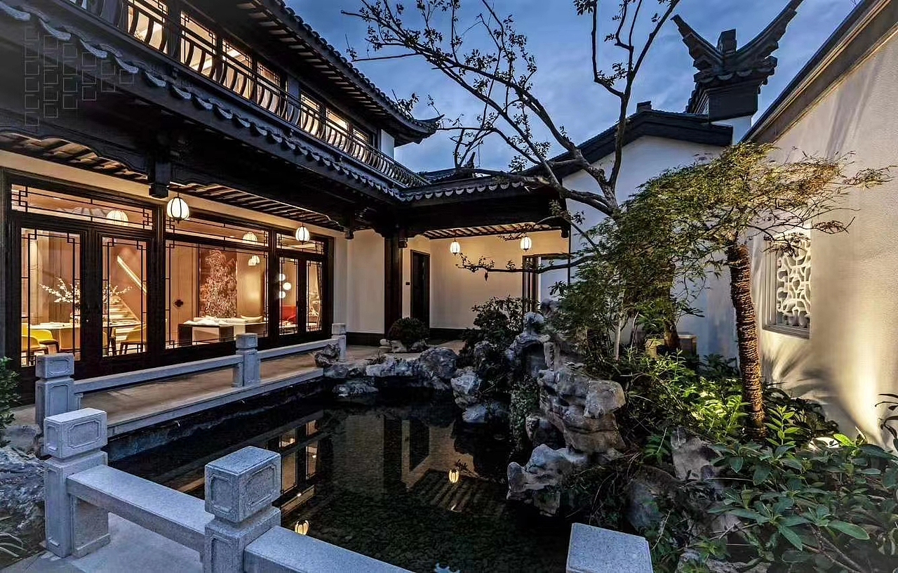 桃李春风中式庭院