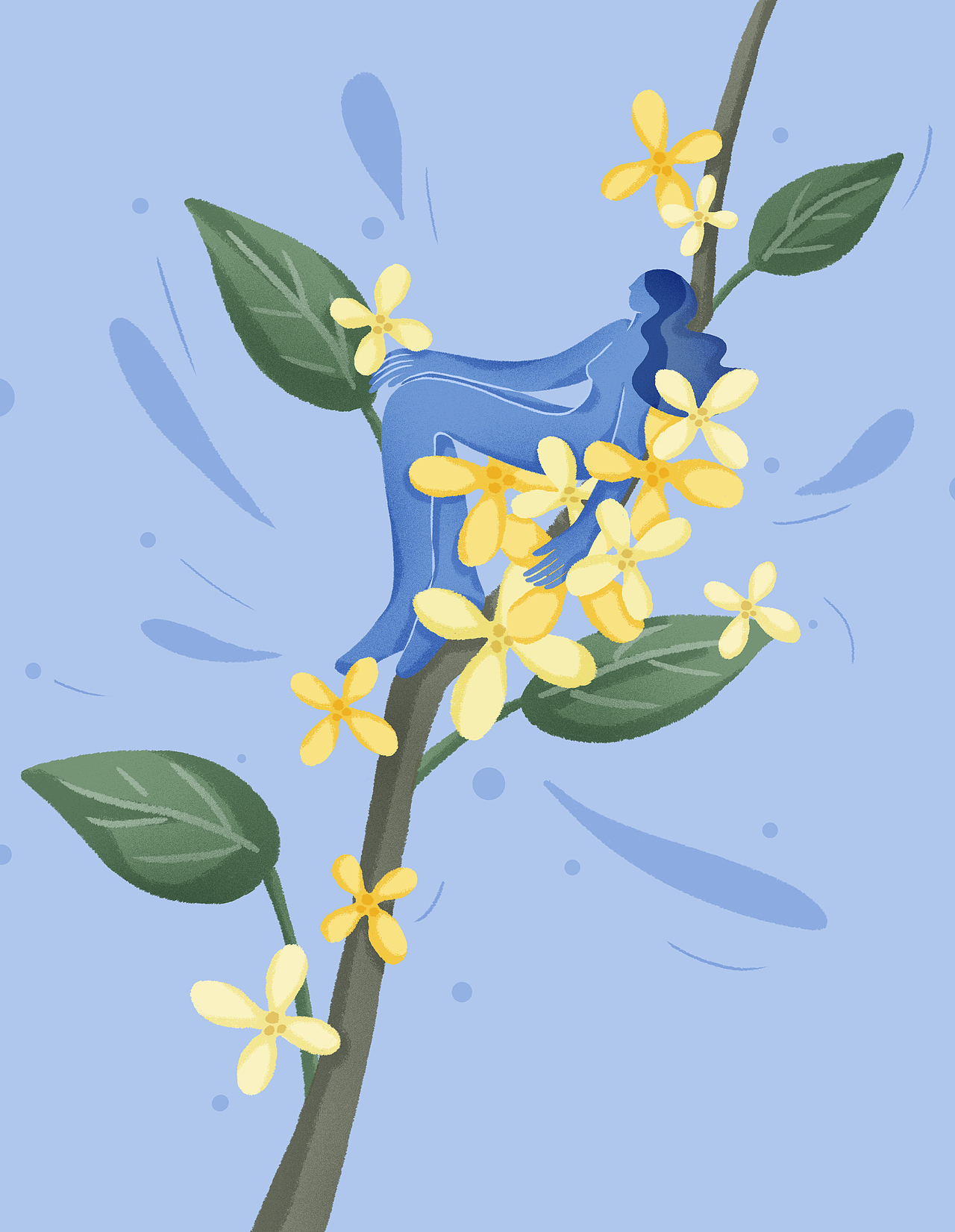 香薰精油包装系列插画