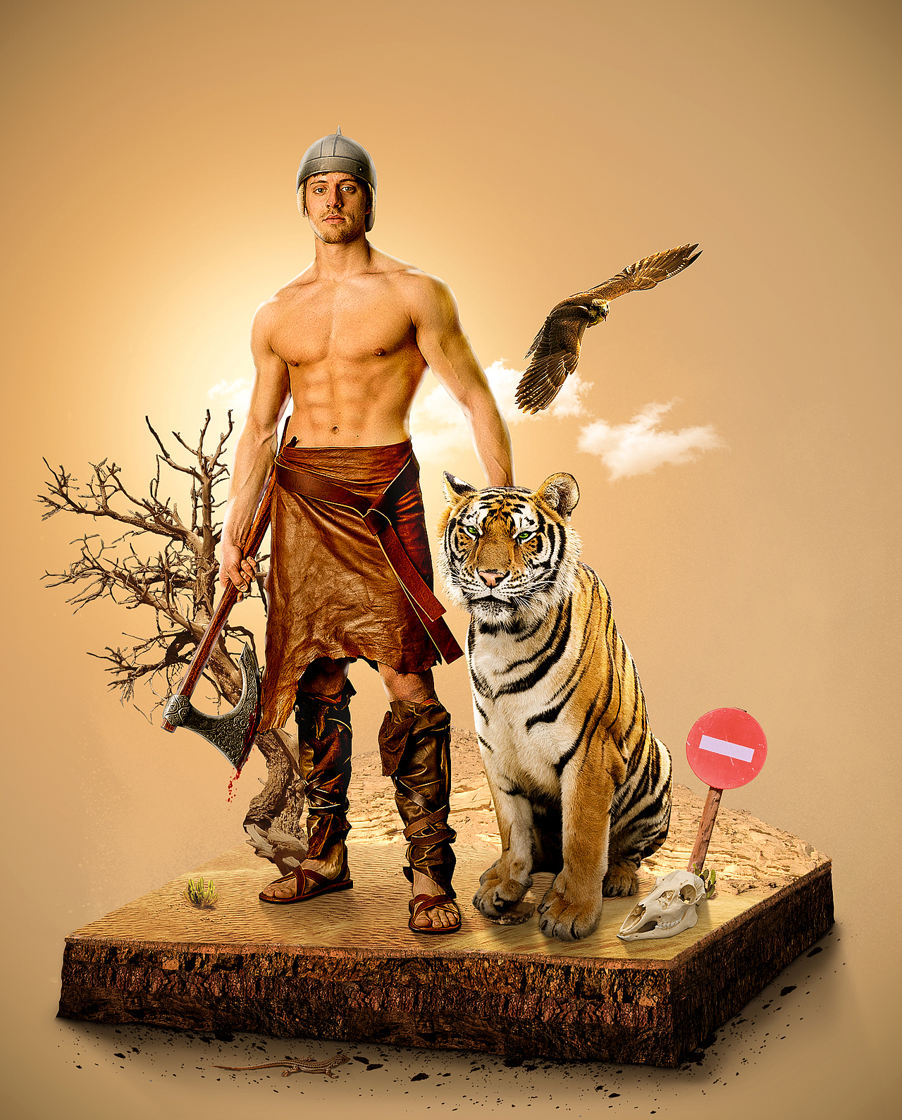 创意海报合成《虎门客栈之猛男打虎》（二）（图ZMTEwODg2MTg4） - 游戏/娱乐 - 站酷设计师大圣SAMA原创素材 - 站酷ZCOOL