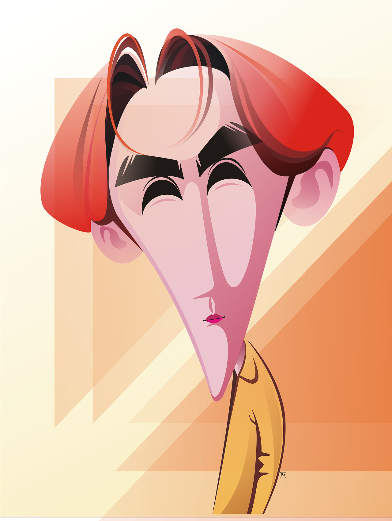 青年演员朱一龙漫像