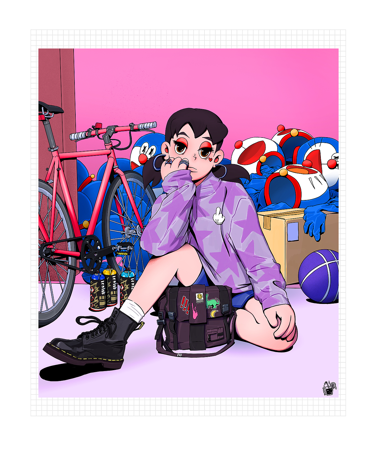 Streetlife x 哆啦A梦【同人】（图ZMjc2MjU0NTcy） - 新锐潮流插画 - 站酷设计师SODAHONEY原创素材 - 站酷ZCOOL