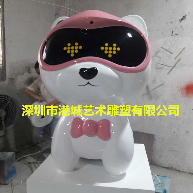 宣传教学辅助模型吉祥物麻吉玻璃钢卡通狗雕塑