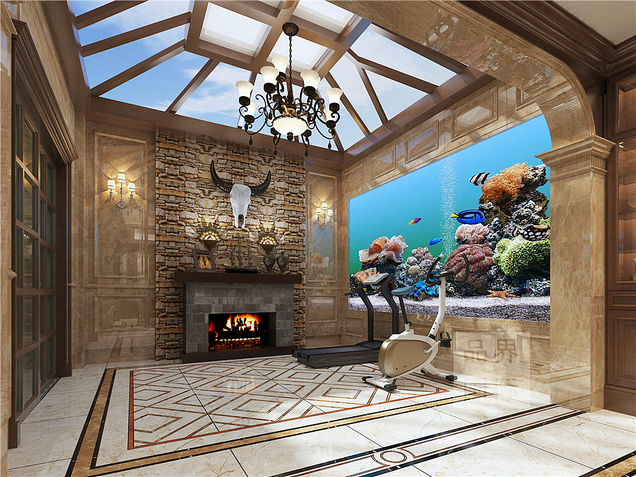 碧桂园360平别墅装修美式风格装修效果图·郑州品界