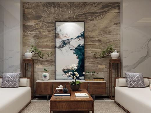 小新中中式--嘻嘻（个人主页-ZMjUwNzkyMzI=） - 家装设计 - 站酷设计师一野设计师刘奇原创素材 - 站酷ZCOOL