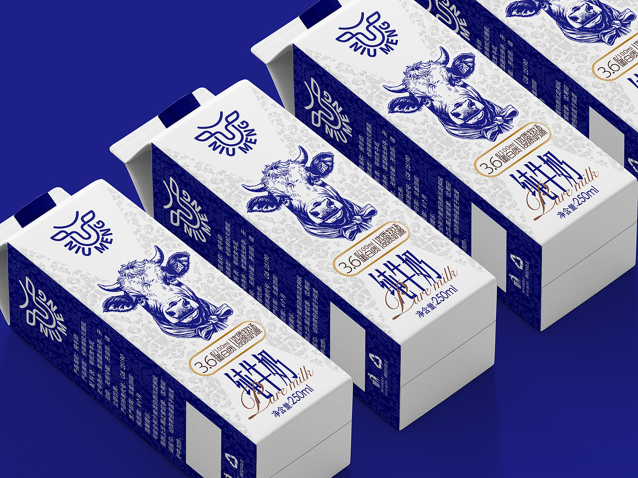 牛奶包装设计（图ZMzczODQ5ODM2） - 包装 - 站酷设计师壹笔壹画品牌创意原创素材 - 站酷ZCOOL