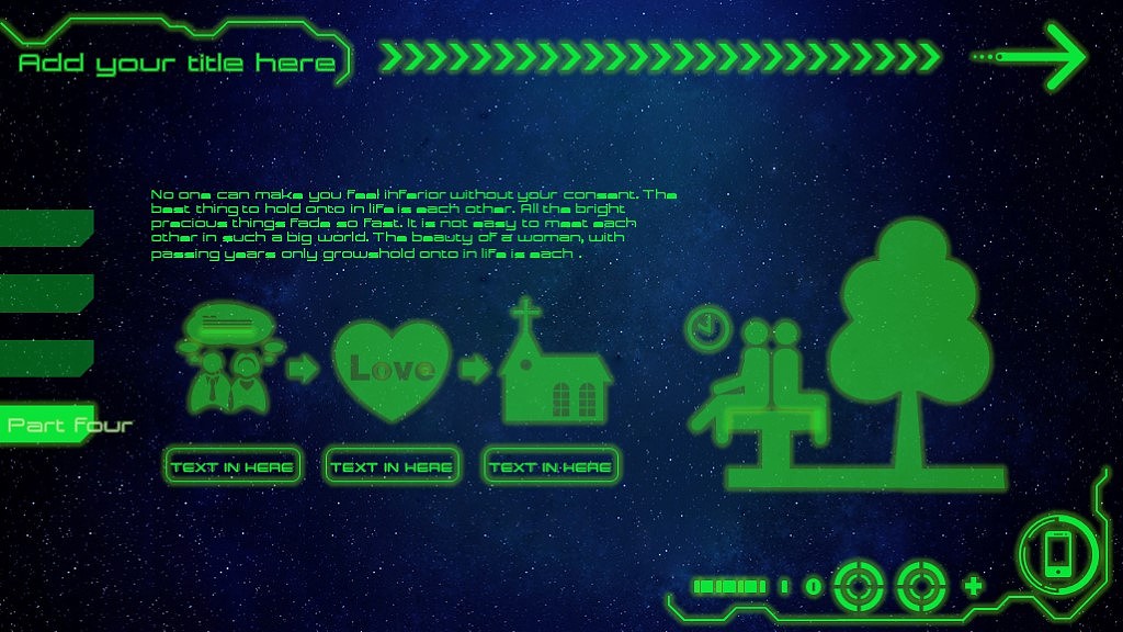 【动态 大气 商务】荧光年终倒计时星空科技IOS PPT模板