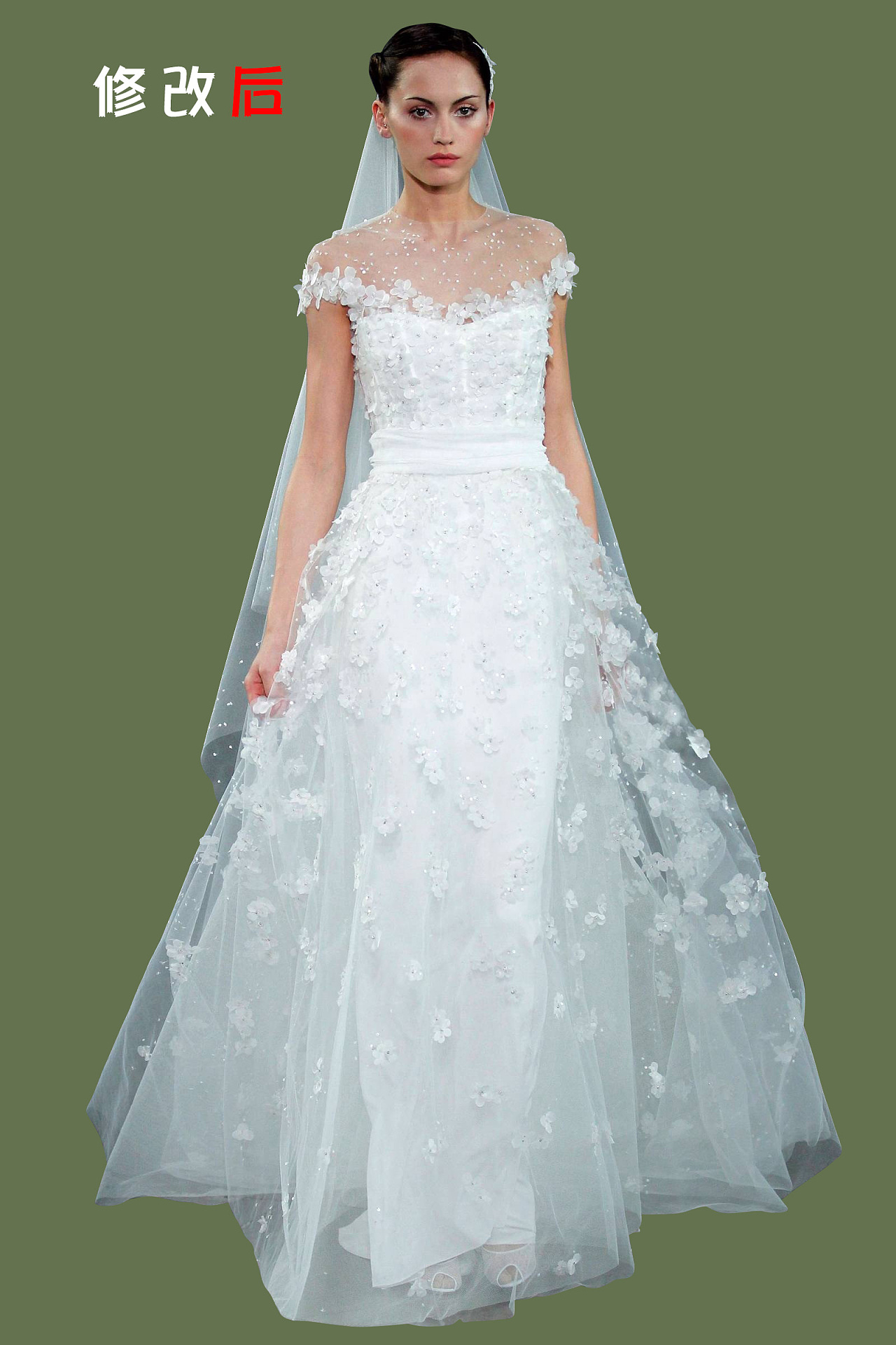 休婚纱去水印去除多余人物