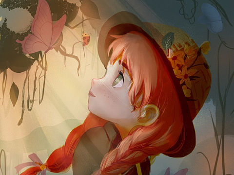 绿山墙的安妮 茶画