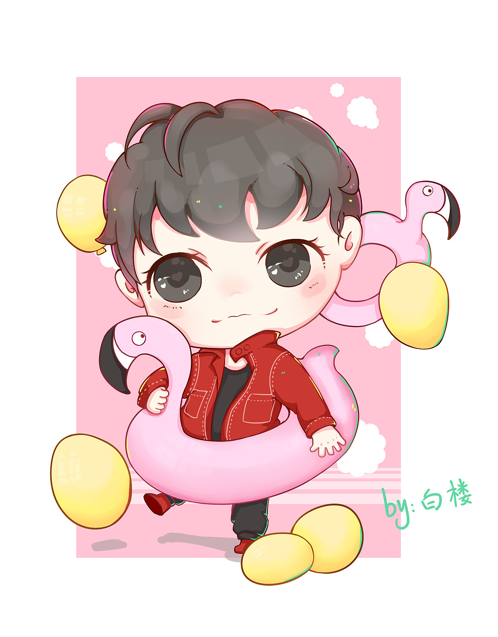 第一次是仙剑客栈网剧,结下了可以画人物q版的最初