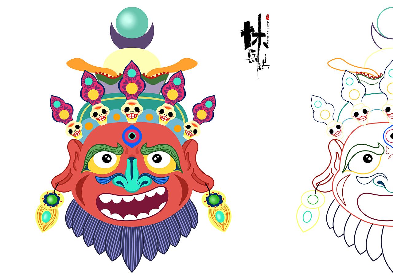 原创傩面具(青海)