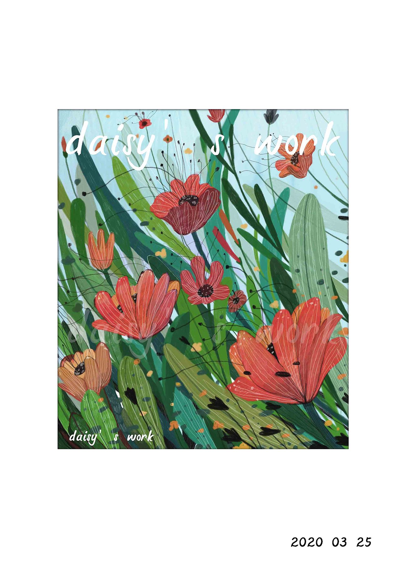 生如夏花（图ZMjAyMzMzNjA0） - 绘本 - 站酷设计师黛西野鹤原创素材 - 站酷ZCOOL