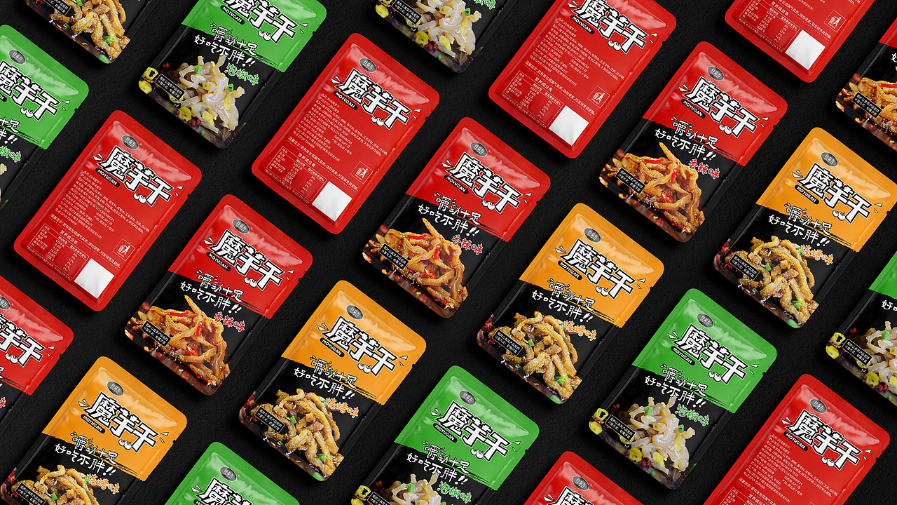 魔芋干休闲食品包装设计