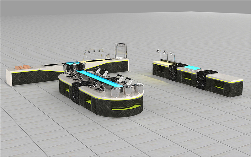 机关食堂自助打菜台定制 自助取餐台 自助餐台设备工厂