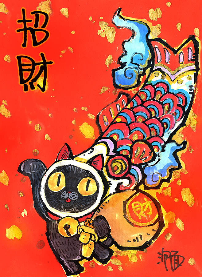 最近的手绘年画~希望大家喜欢