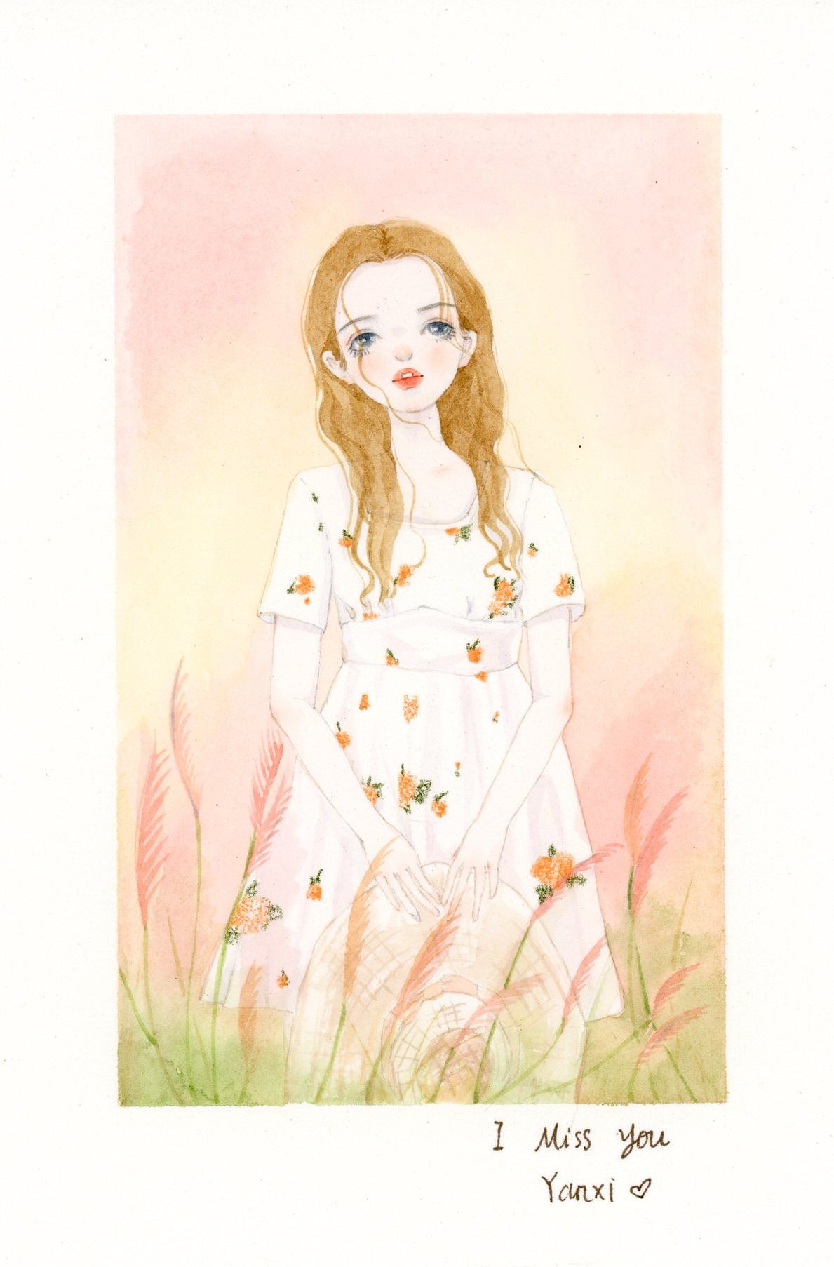 少女插画（图ZMTYzODEyNjYw） - 绘画 - 站酷设计师颜夕画语原创素材 - 站酷ZCOOL