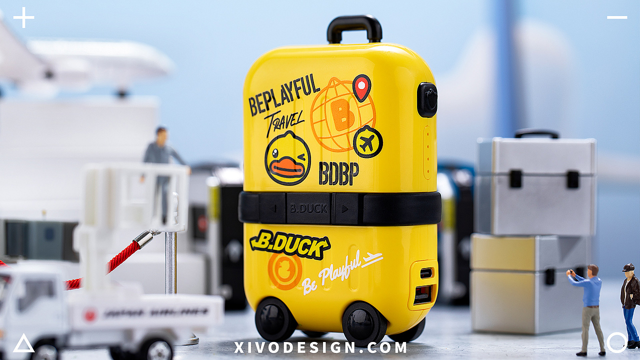 小黄鸭 x 佳简几何｜B.Duck行李箱移动电源（图ZMjU4MDc0Mzg0） - 电子产品 - 站酷设计师佳简几何工业设计原创素材 - 站酷ZCOOL