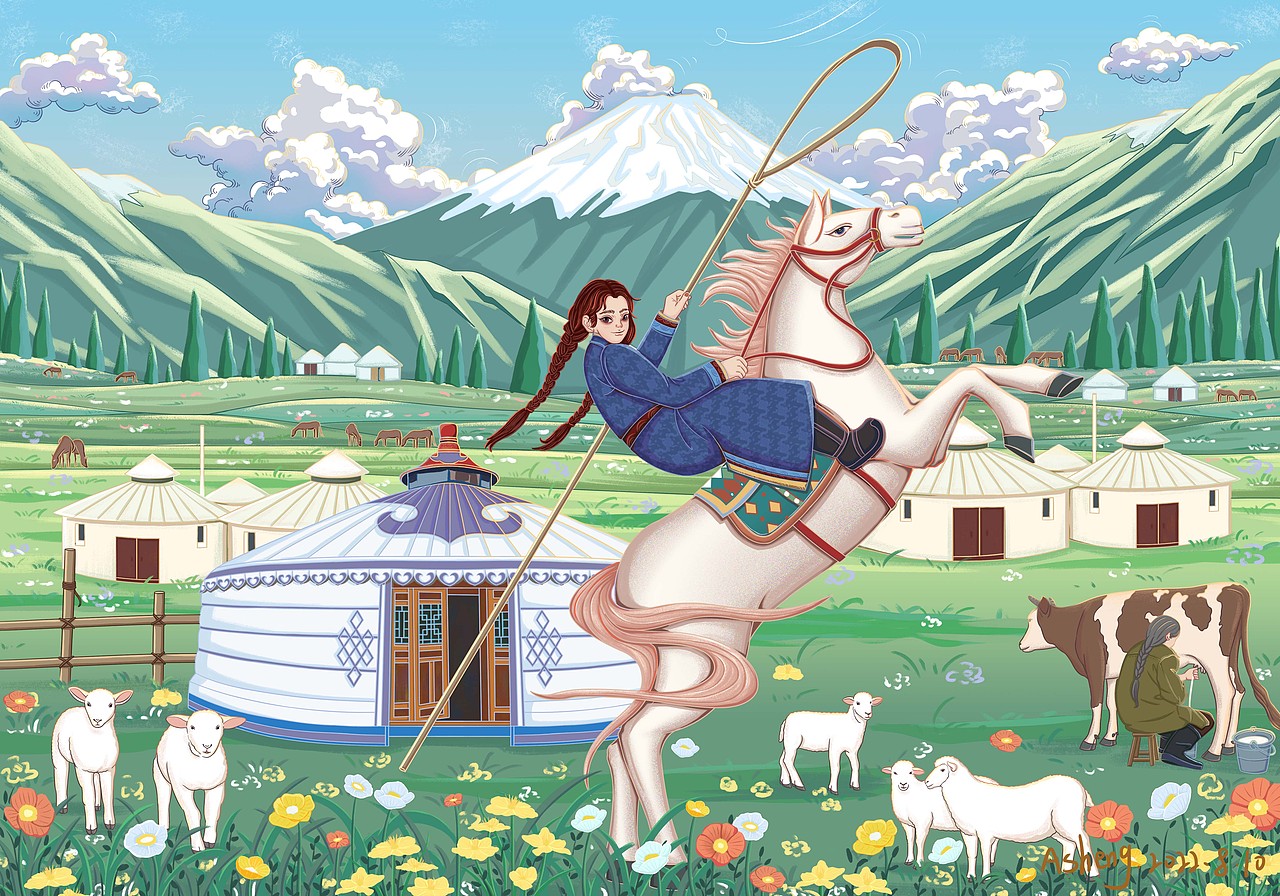 蒙古草原天气晴