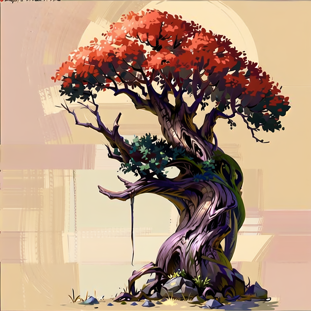 AI(SD)_风格化树木（图ZMzQ4NDk3NDY0） - 场景 - 站酷设计师ZH_N_原创素材 - 站酷ZCOOL