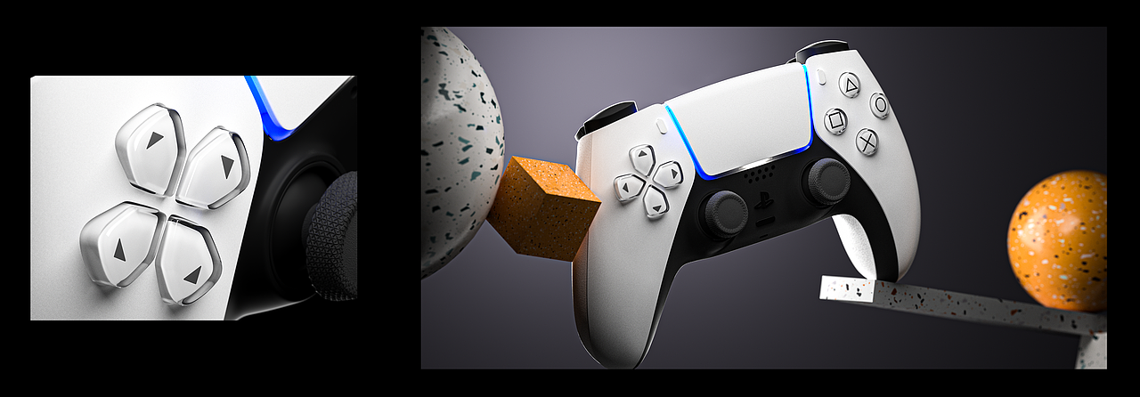 C4D产品表现 I ps5渲染（图ZMzI2NzU3NTM2） - 产品 - 站酷设计师心跳0722原创素材 - 站酷ZCOOL