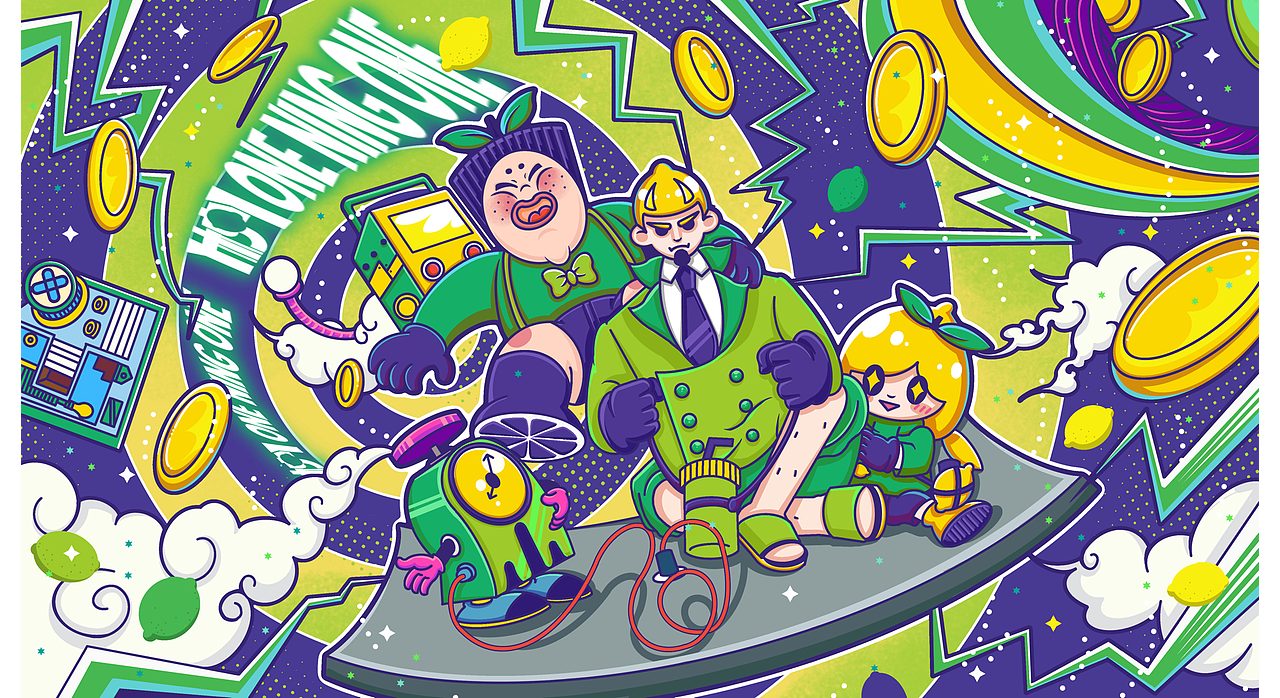 1柠1柠檬茶-茶饮品牌设计&卡通IP形象全案