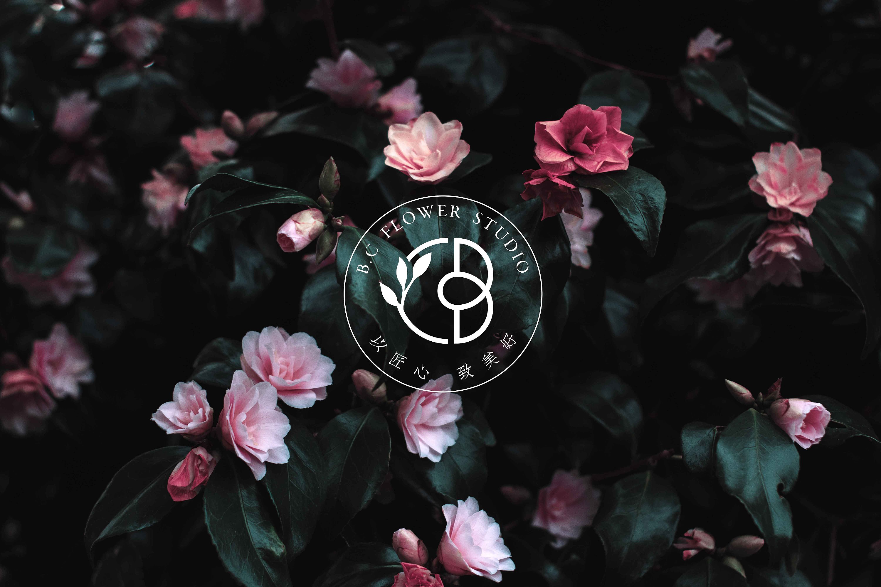 文艺花艺工作室品牌logo简创设计jiandesign原创vi形象