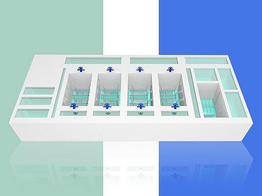 工厂设施C4D建模渲染
