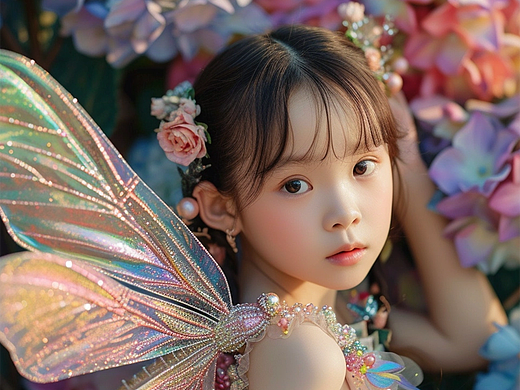 AI儿童摄影｜炫彩蝴蝶